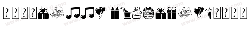 童年字体HAPPY BIRTHDAY字体转换